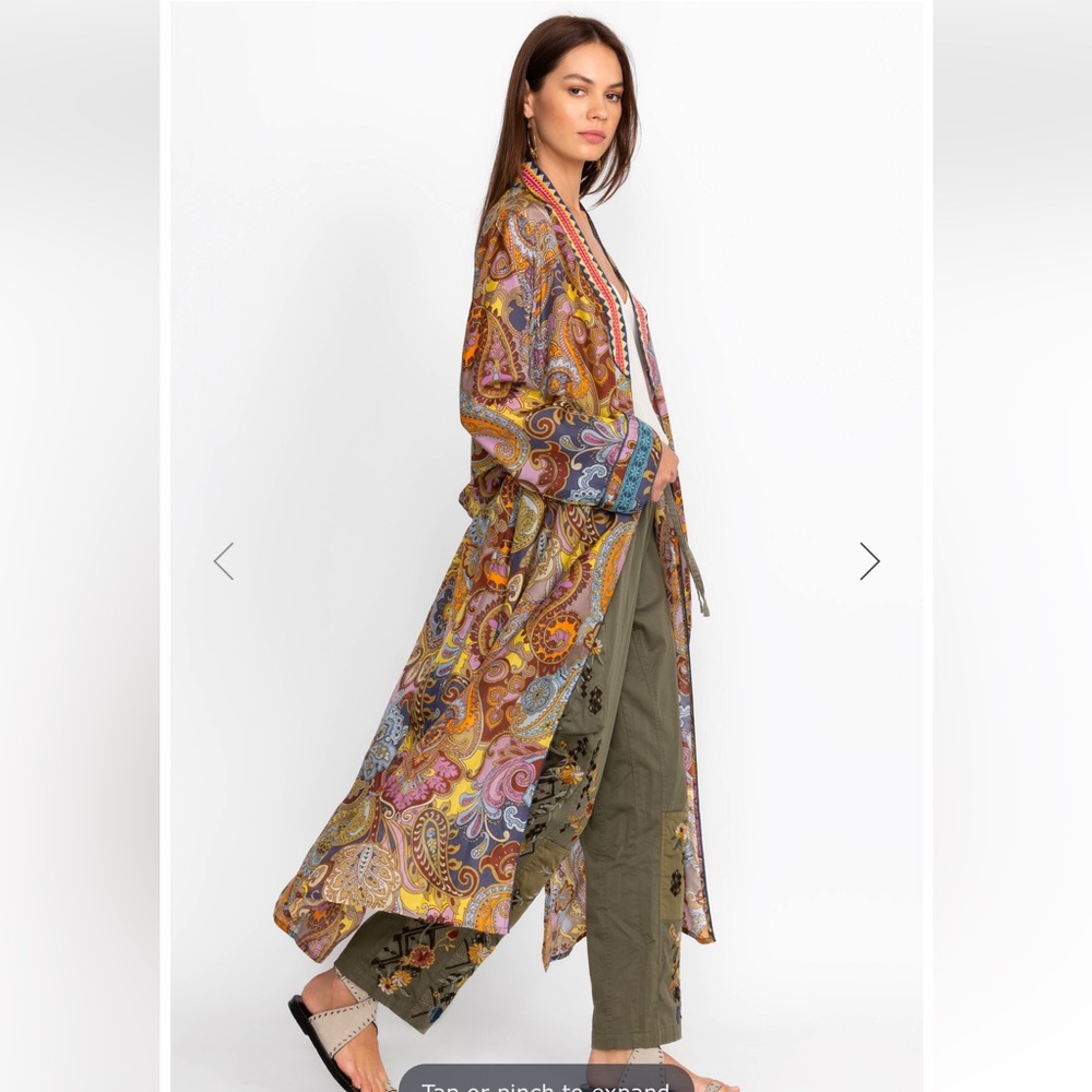 Johnny Was Sandalwood Tove Silk Kimono small NEW - Picture 13 of 14